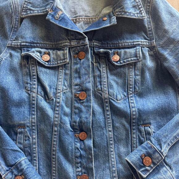 Madewell Classic Blue Denim Jacket - Y2K Style Fit - Women’s XS - S - Picture 4 of 7